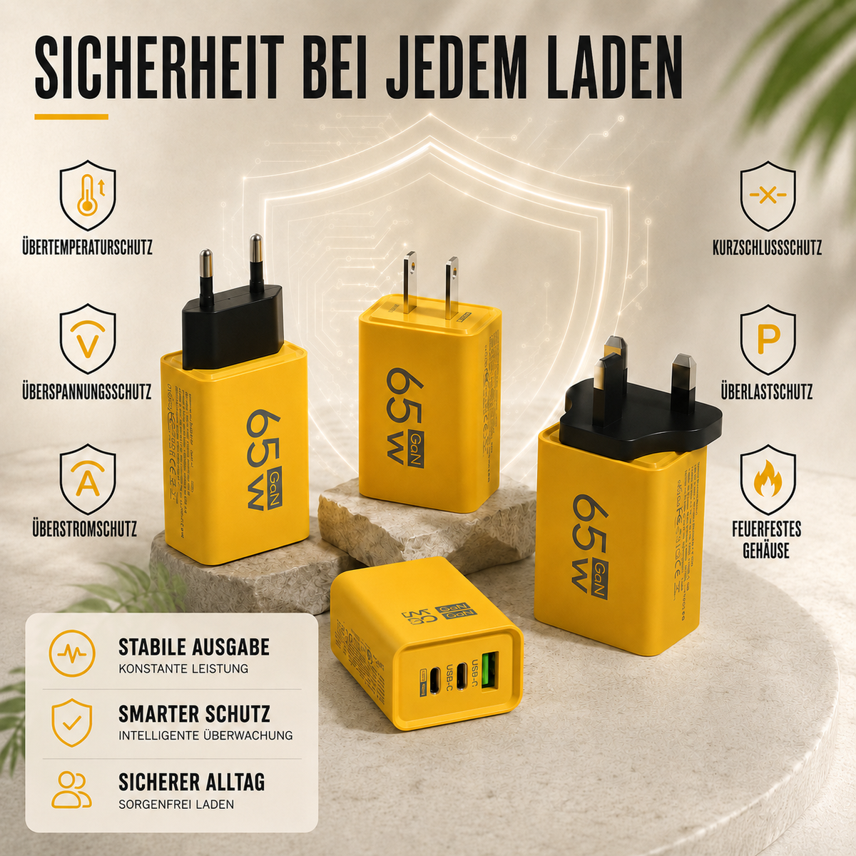 Nordspur | Amporex Kompaktes GaN-Wandladegerät