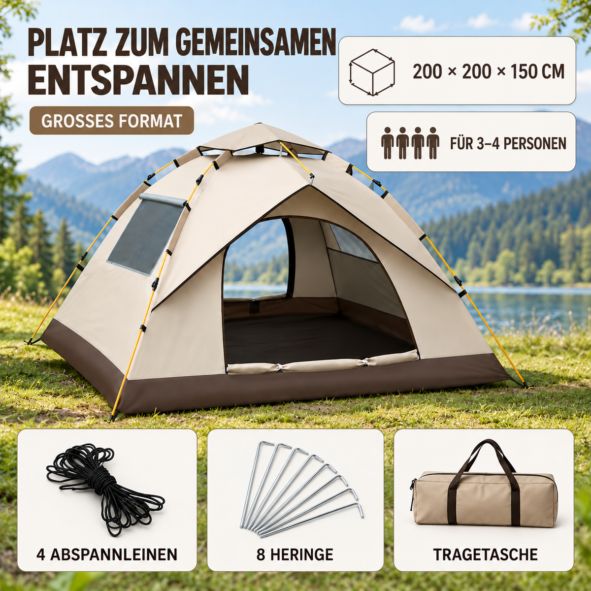 Nordspur | Breezaway Automatisches Pop-Up-Zelt