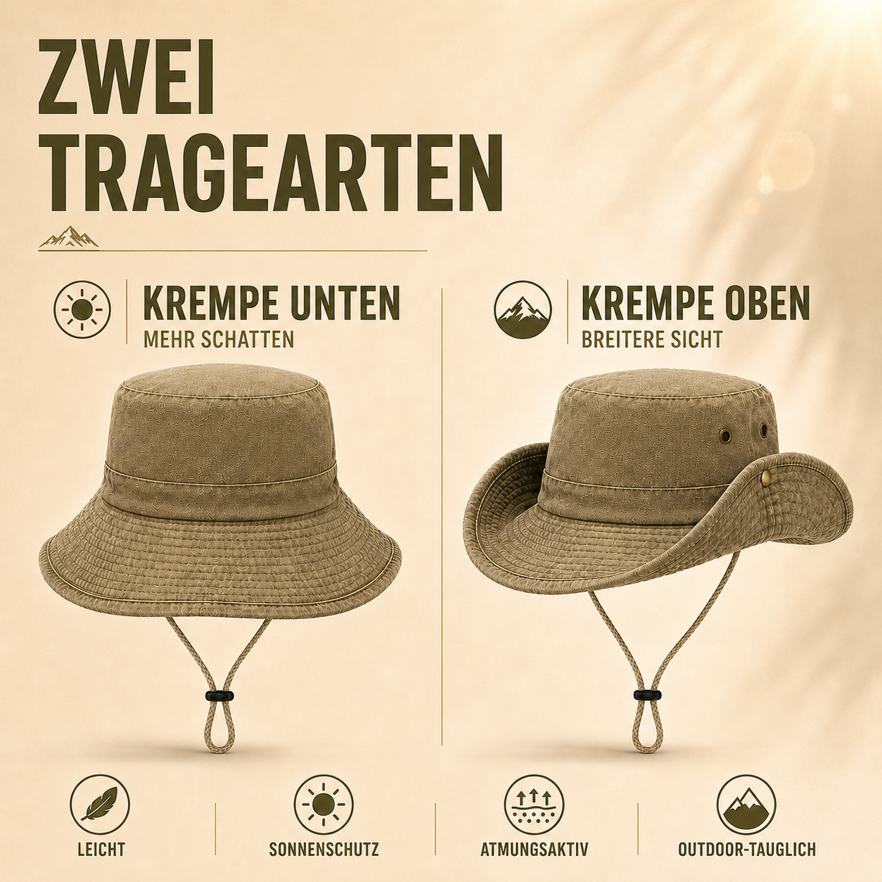 Nordspur | Brimlow Unisex Flachkrone Einfarbiger Hut