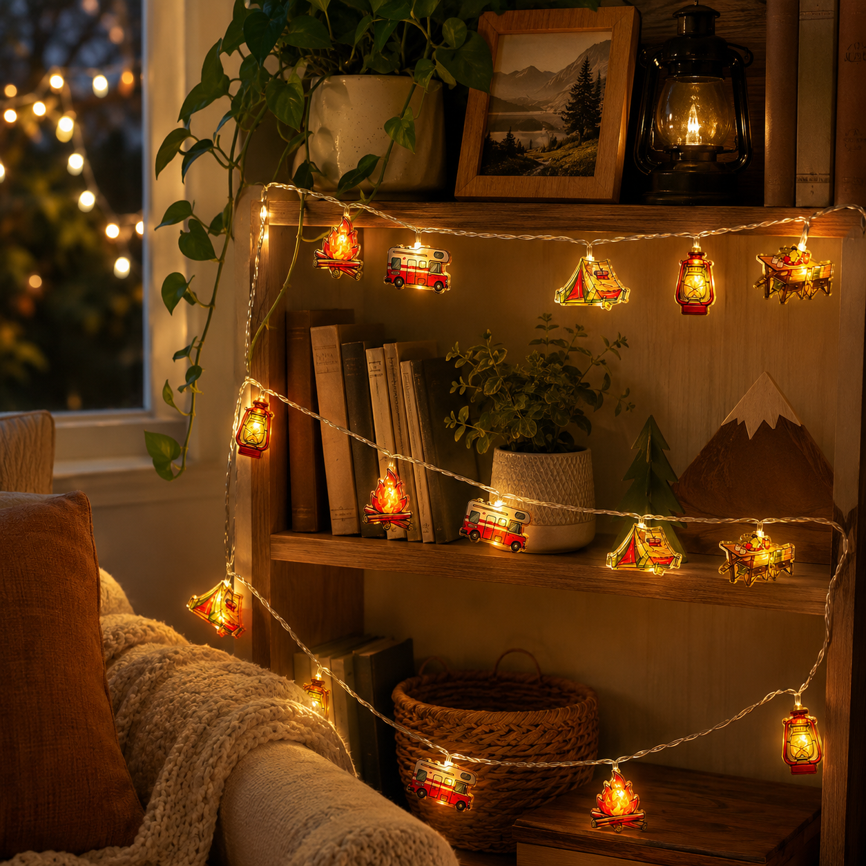 LED Lichterkette Campingmotiv – LagerGlanz