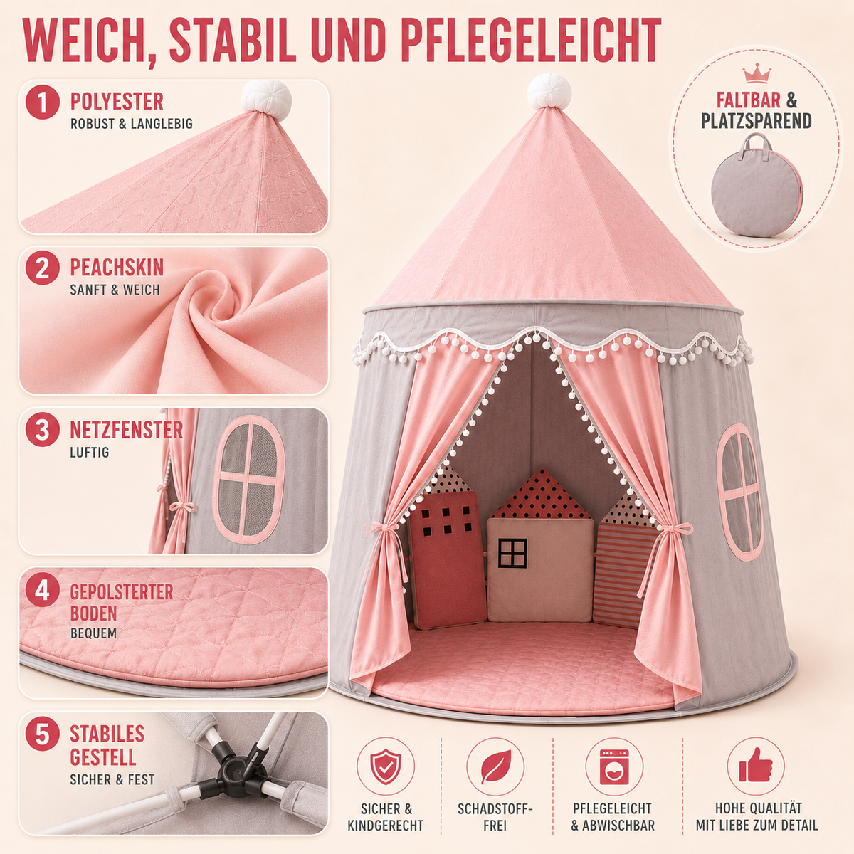 Nordspur | CastleNook Faltbares Kinder-Spielzelt