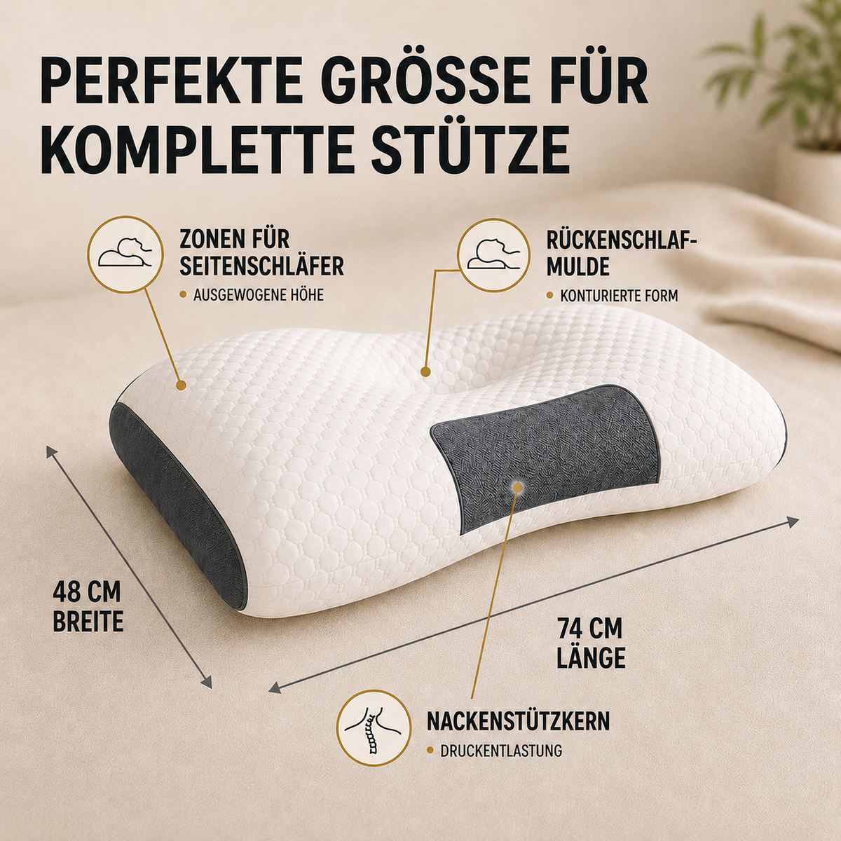 Nordspur | CerviCloud Orthopädisches Nackenkontur-Kissen