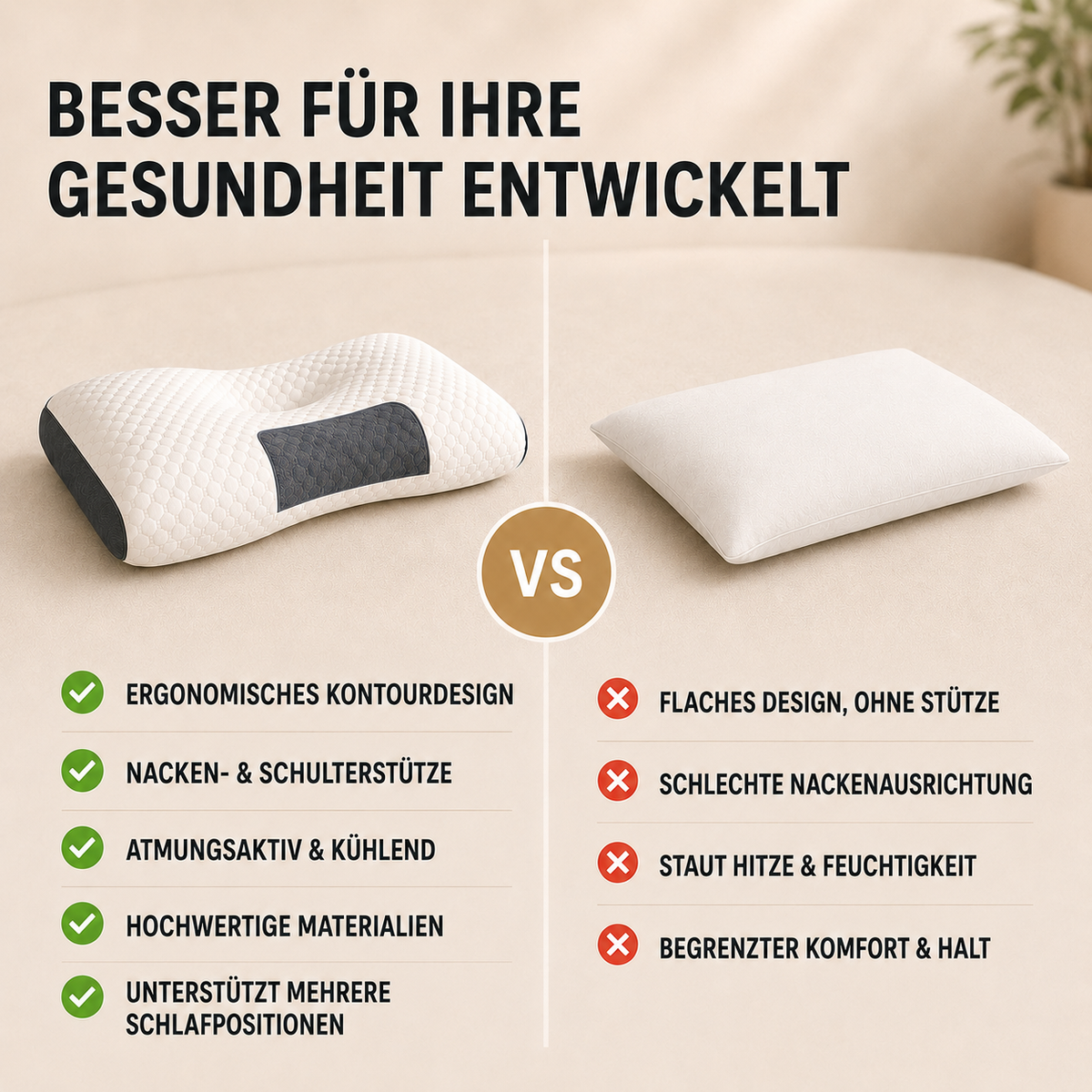 Nordspur | CerviCloud Orthopädisches Nackenkontur-Kissen