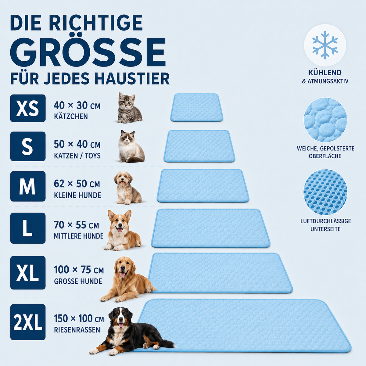 Nordspur | Chillpaw Gesteppte Kühlmatte für Haustiere