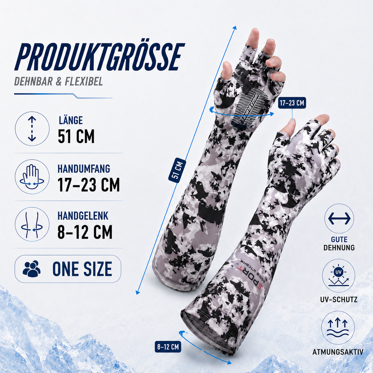 Nordspur | Coolaura Langarm-Kühlärmel