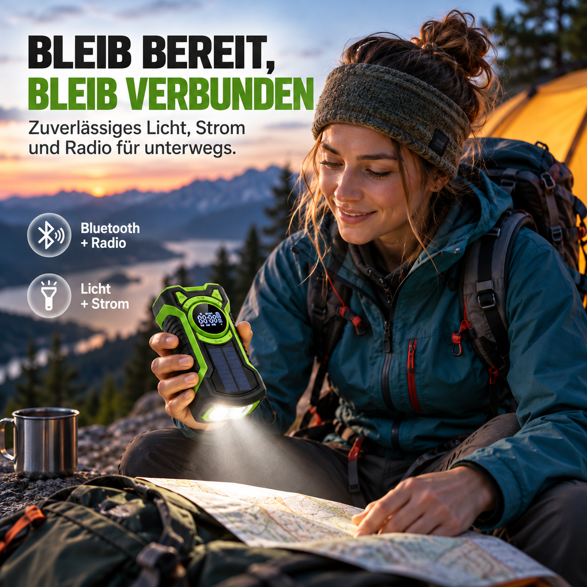 Nordspur | Crankora Handkurbel-Notfallradio