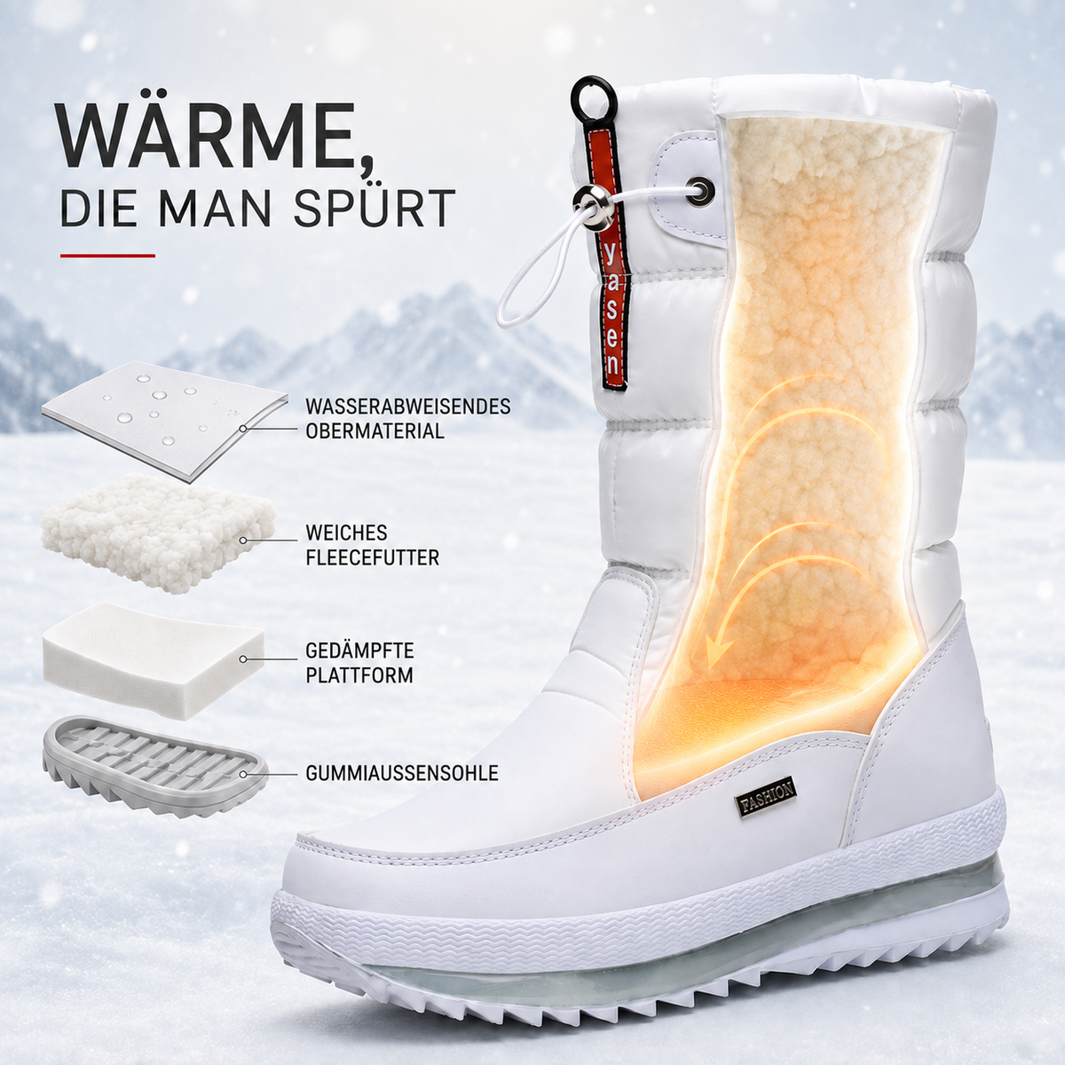 Nordspur | Frozelle Mittelhoch Isolierte Winterstiefel