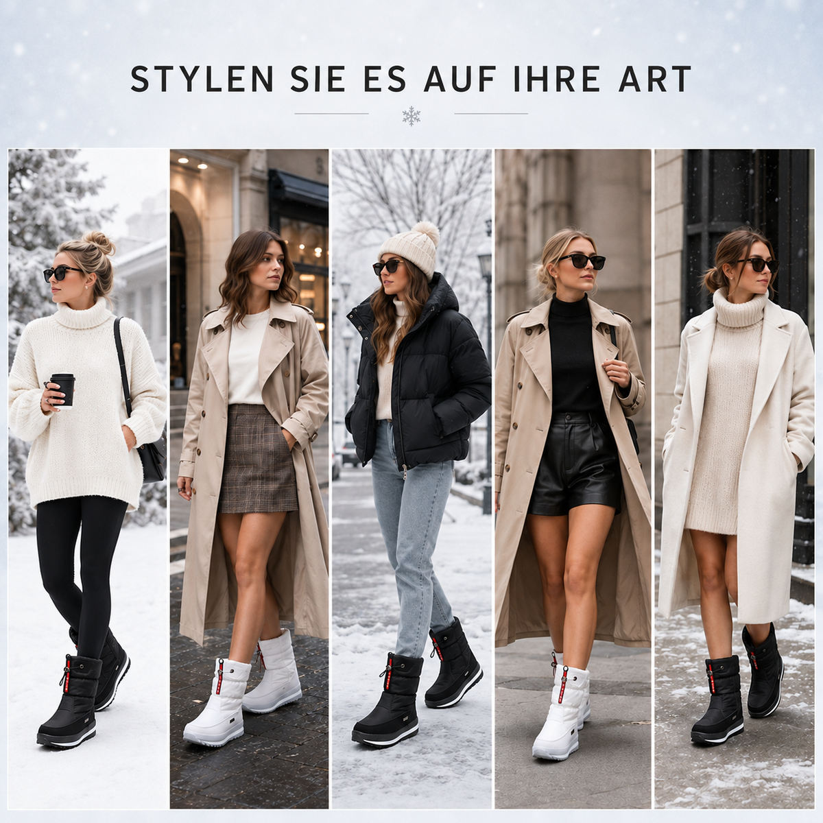 Nordspur | Frozelle Mittelhoch Isolierte Winterstiefel