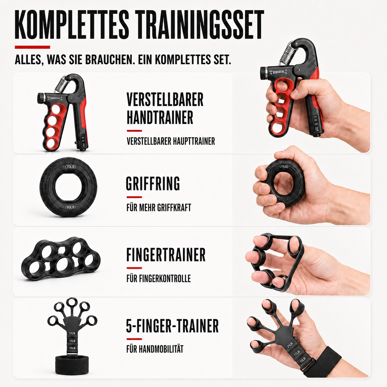Nordspur | Grippora Verstellbarer Metall-Handtrainer
