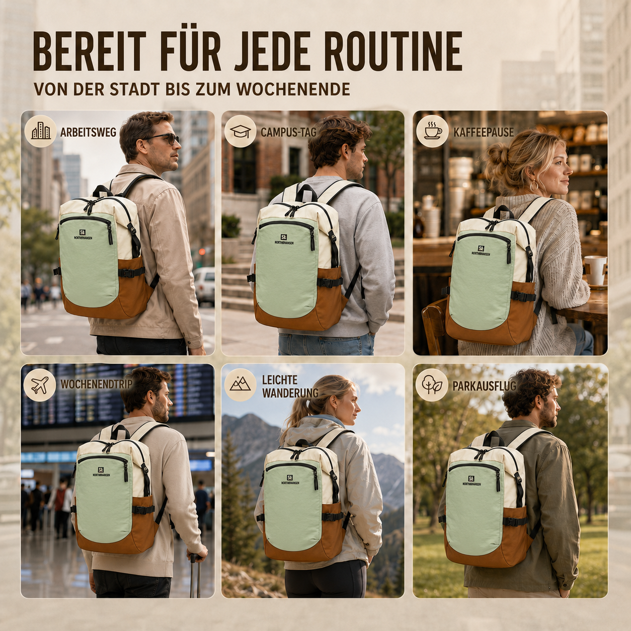 Nordspur | Leichter Nylon-Tagesrucksack