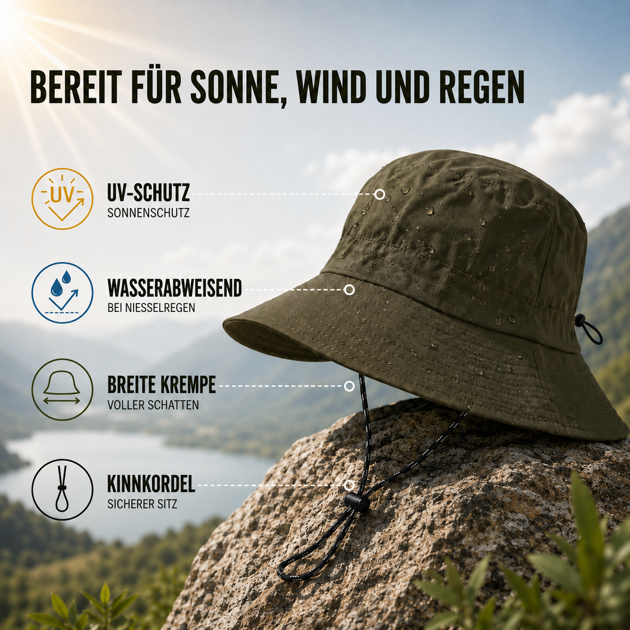 Nordspur | Peakford Faltbarer Breitrandiger Outdoor-Hut