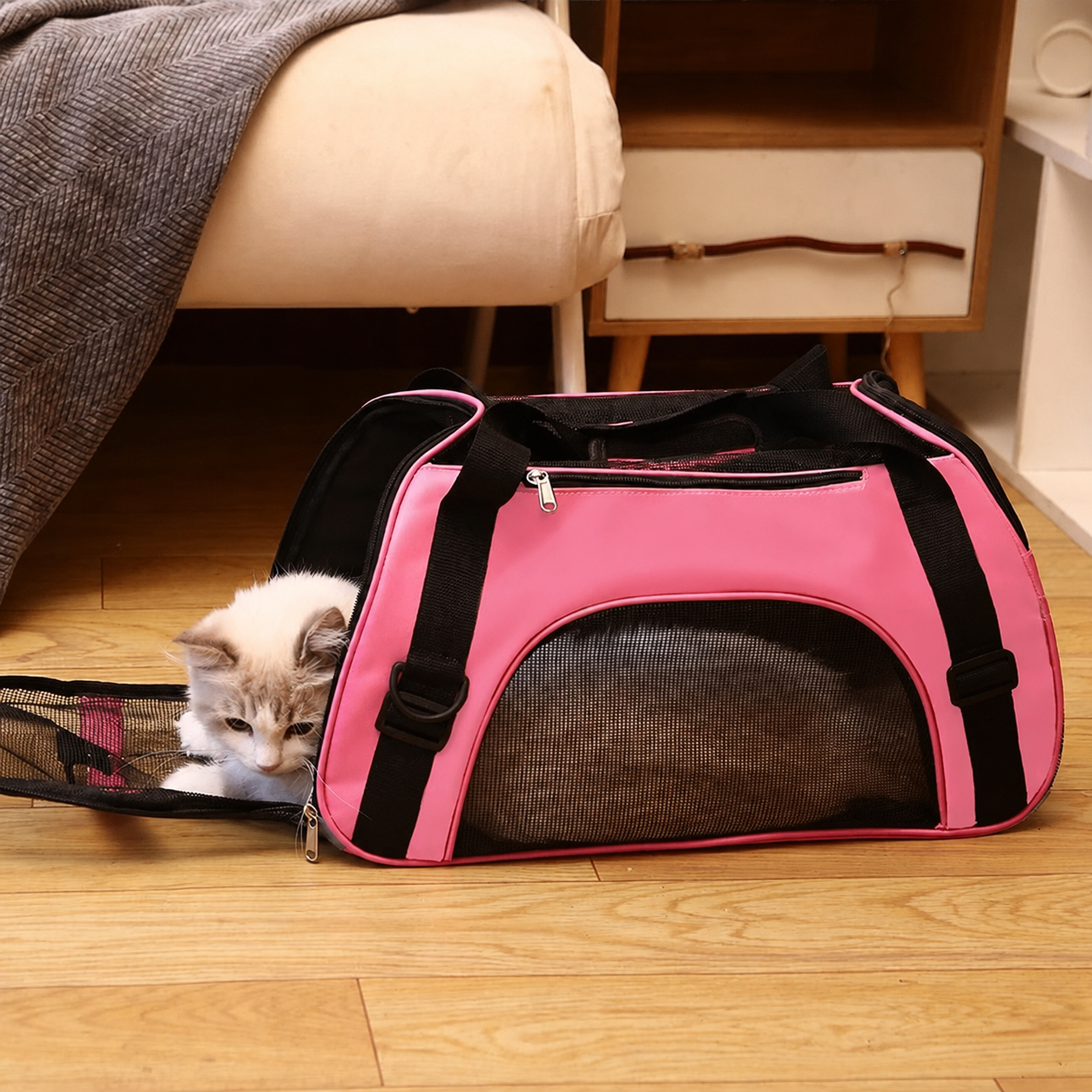 Nordspur | Petluxe Faltbare Mesh-Transporttasche für Haustiere