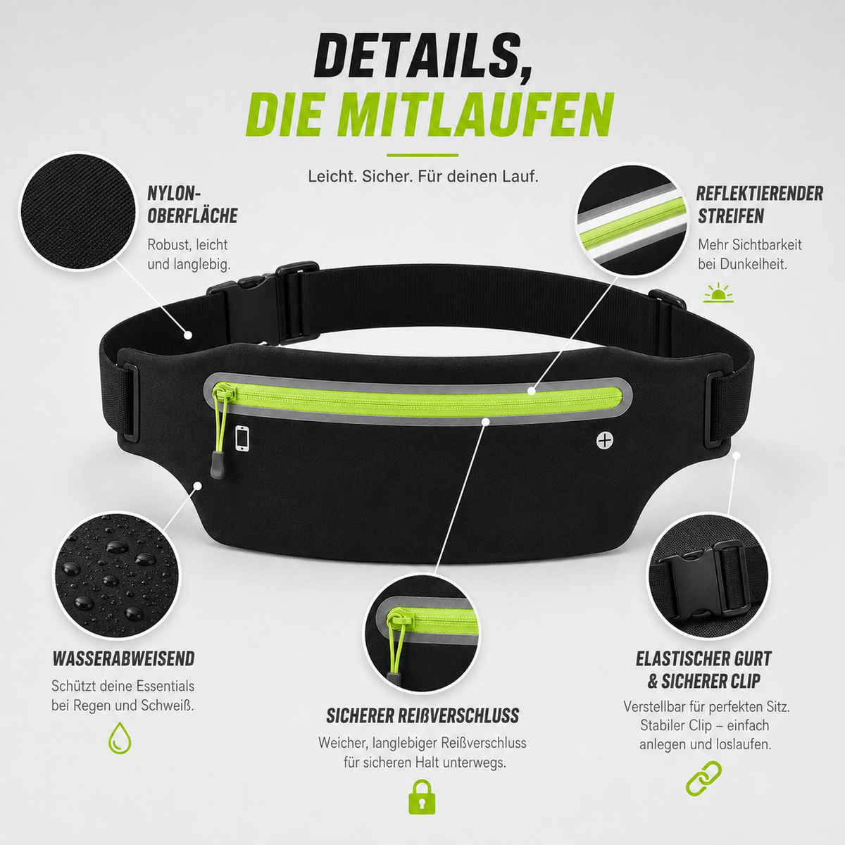 Nordspur | Runnex Wasserabweisender Laufgürtel