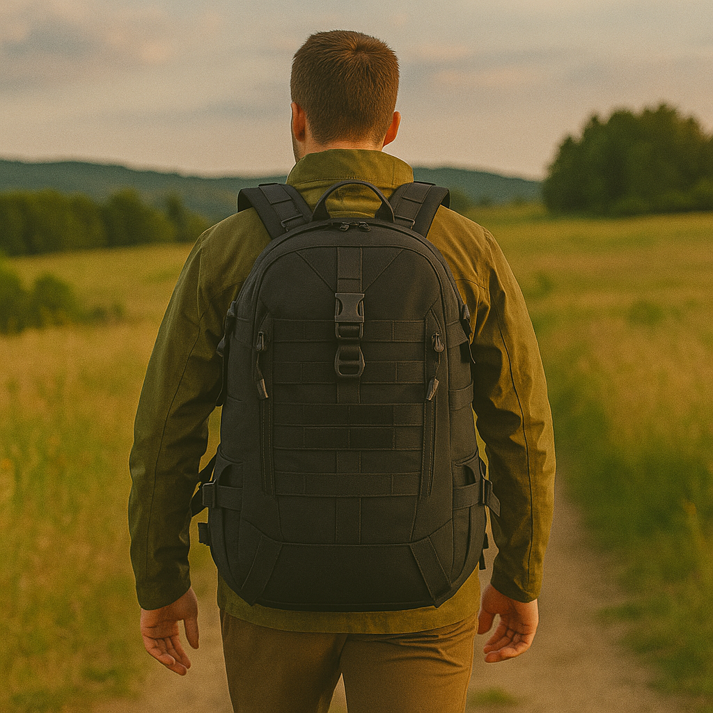 Robuster Outdoor-Rucksack 40L mit Reflektor – Pickag ReconPack