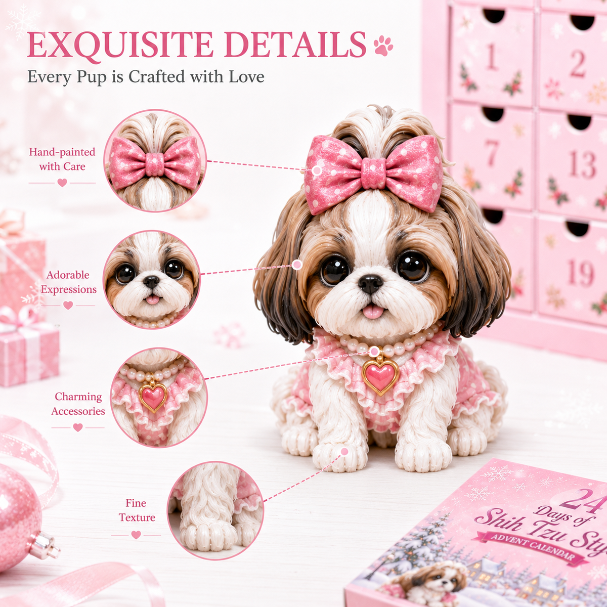 24 Tage Shih Tzu Style Adventskalender – 24 einzigartige Shih Tzu Sammlerstücke