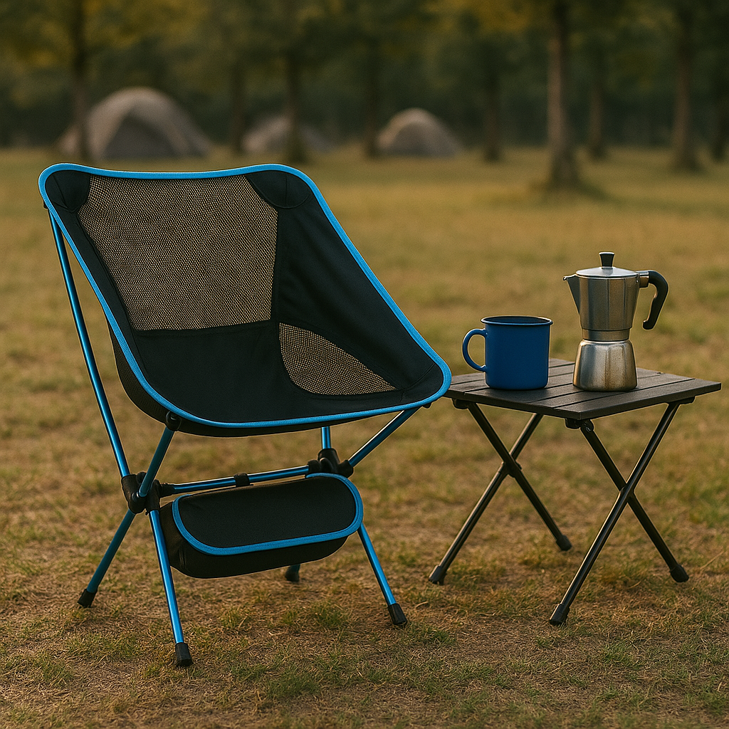 Faltstuhl mit Rückenlehne & hoher Tragkraft – LeichtSitz Pro