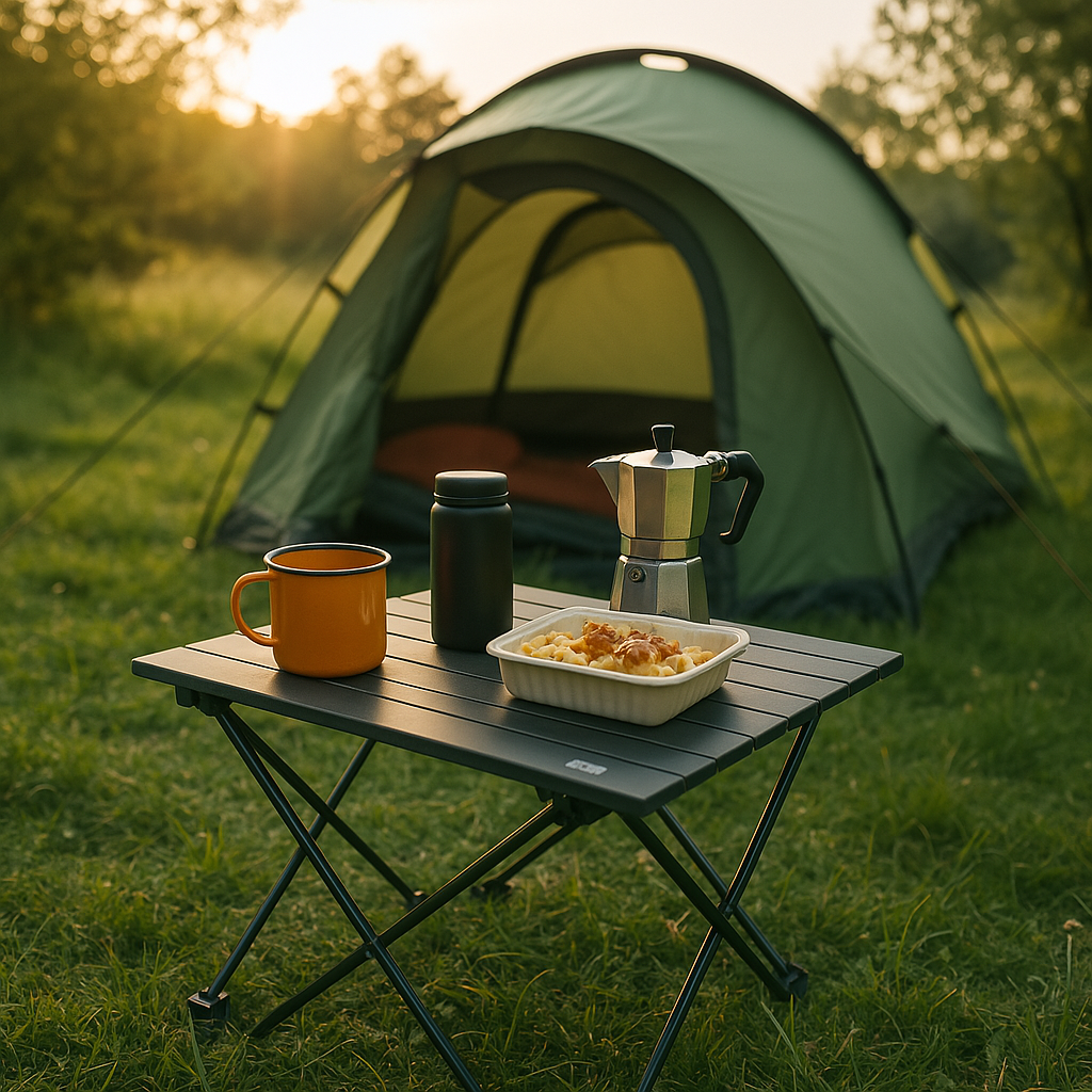 Klapptisch aus Aluminium für Camping & Grill – StellTisch