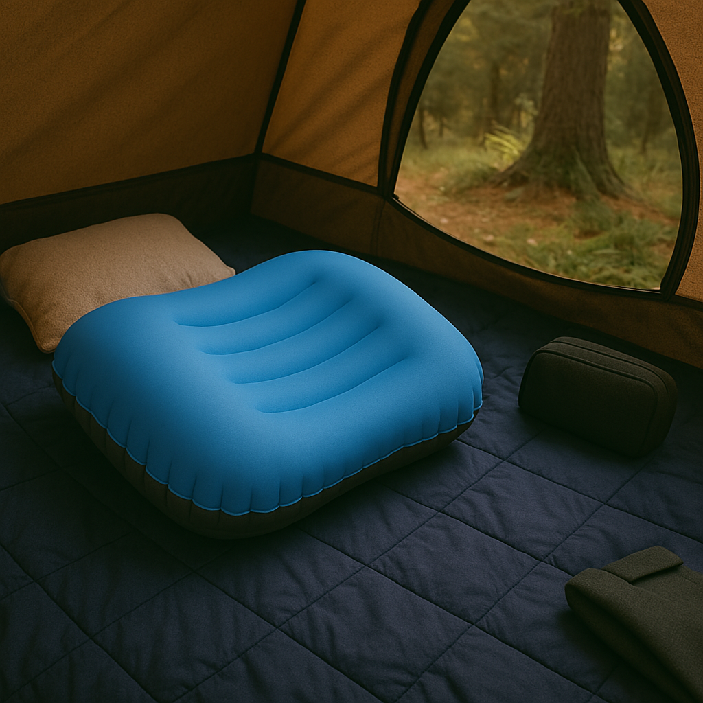 Outdoor-Schlafkissen kompakt mit Luftventil – RuheKern Air