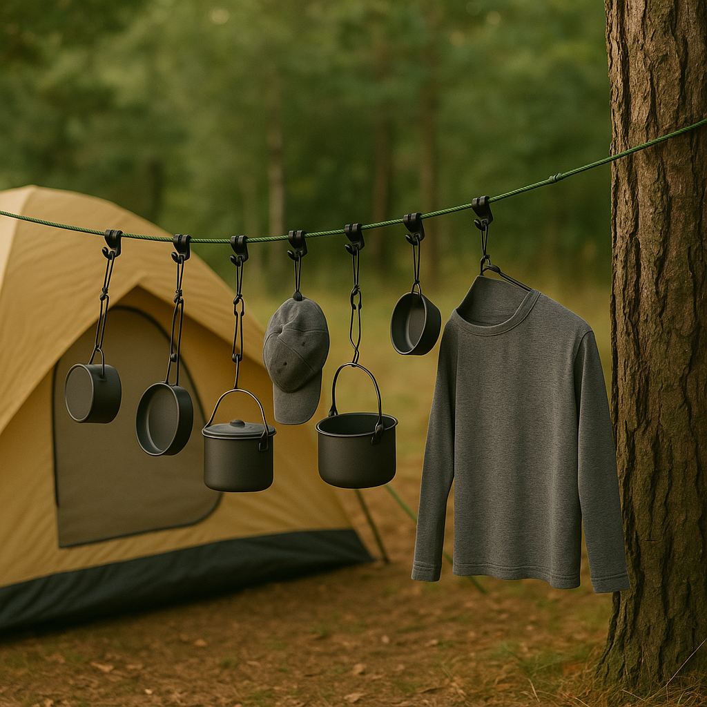 Camping-Wäscheleine verstellbar 5 m – TrockenFix Reiseleine