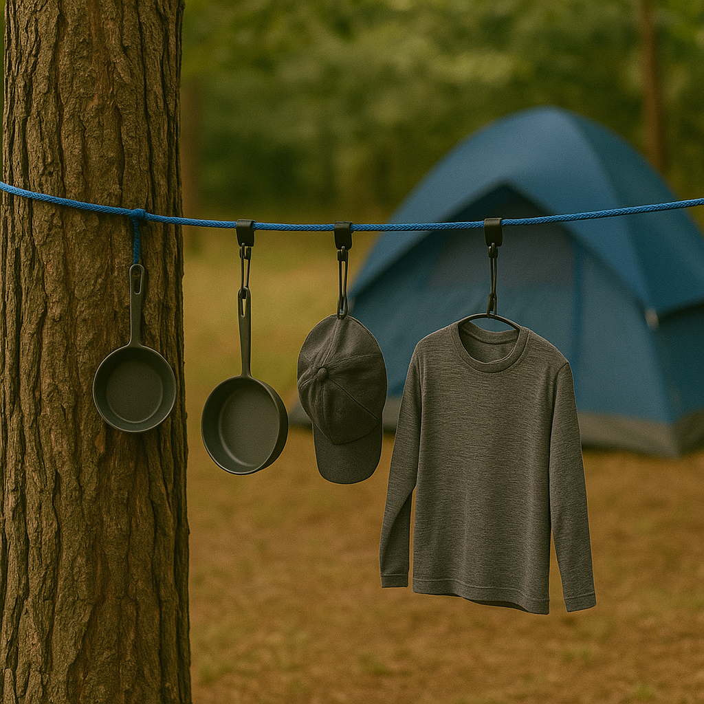 Camping-Wäscheleine verstellbar 5 m – TrockenFix Reiseleine