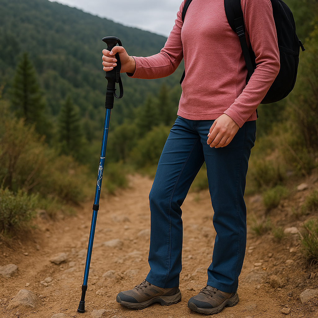 Faltbarer Trekkingstock 5-teilig, ultraleicht & verstellbar – PeakLite Fold