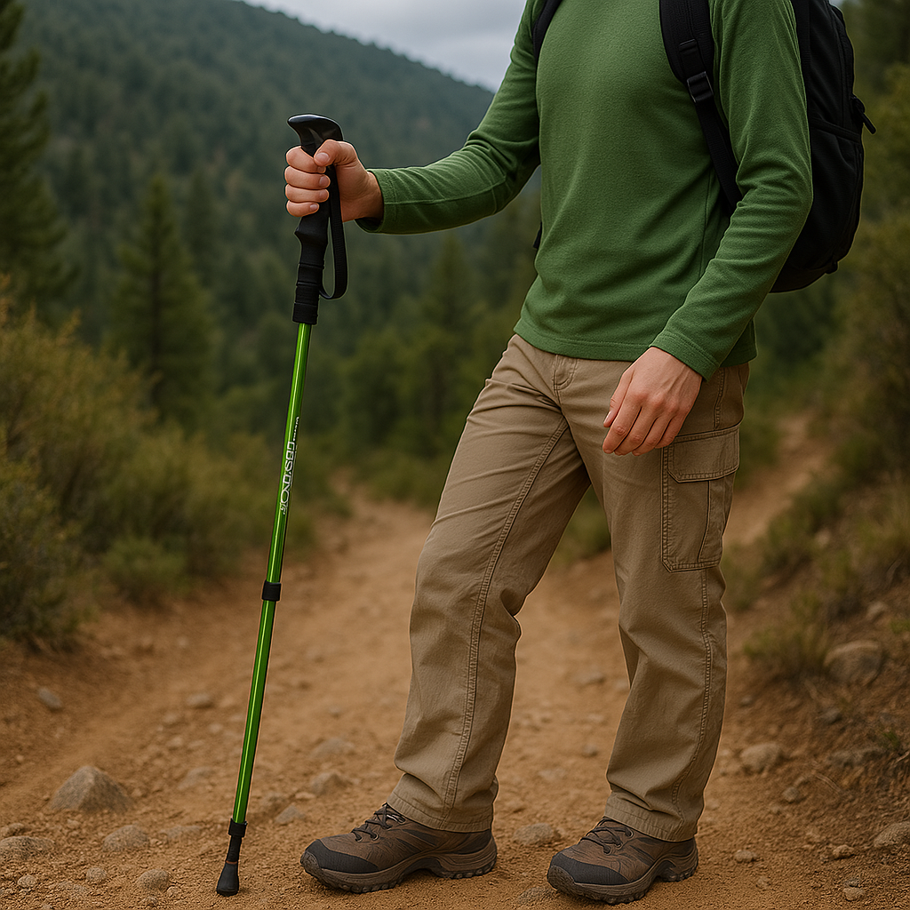 Faltbarer Trekkingstock 5-teilig, ultraleicht & verstellbar – PeakLite Fold