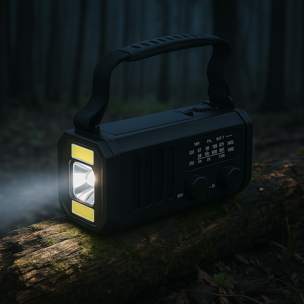 Notfallradio mit Kurbel, Solar & Powerbank – Kompakt & Zuverlässig