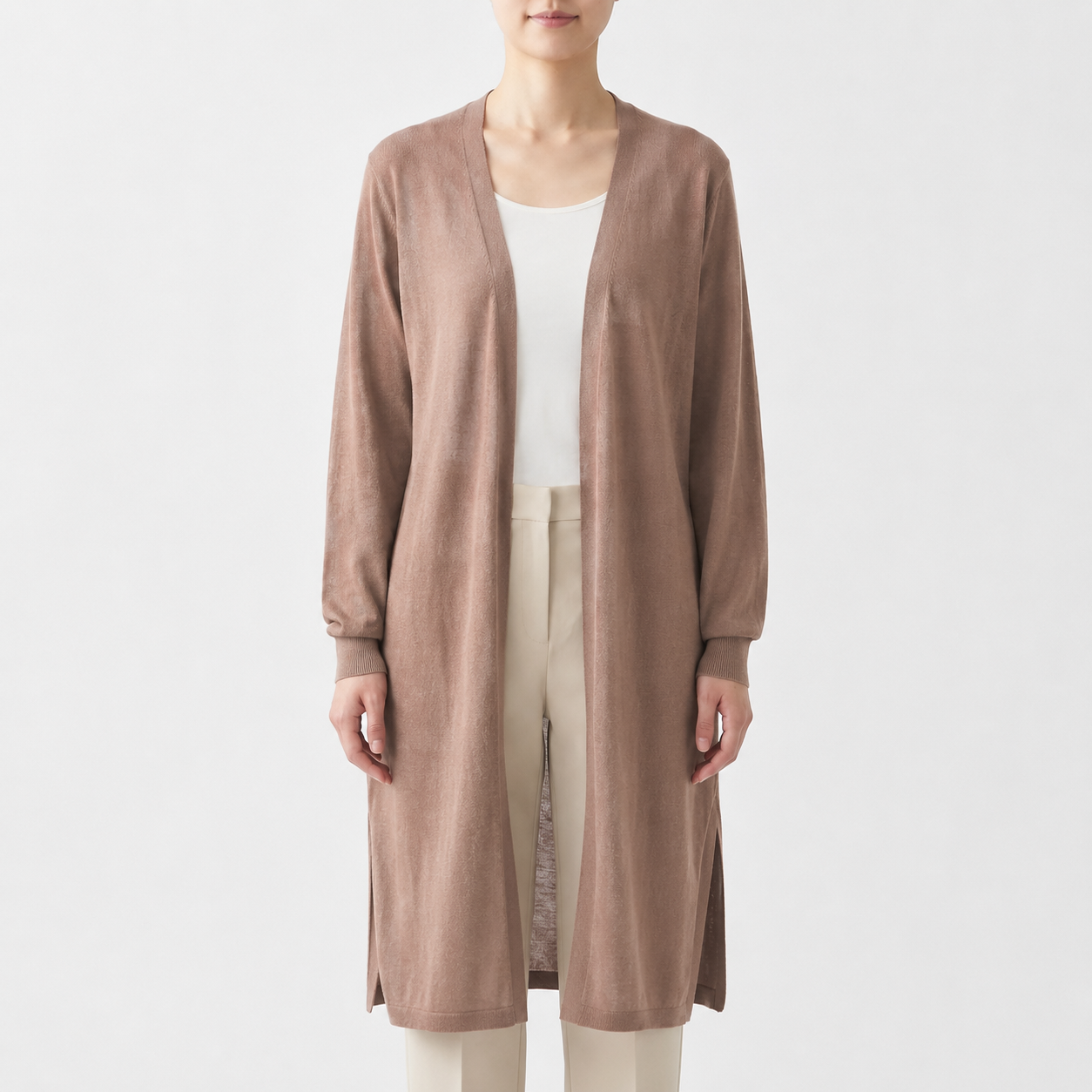 Nordspur | Aerisell Longline Offene Strickjacke