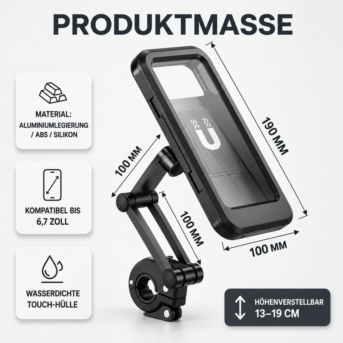 Handyhalterung wasserdicht 360° – FlexiRide Pro