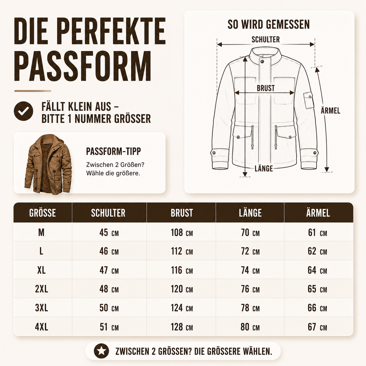 Herren Übergangsjacke mit warmem Futter & Multitaschen – UrbanTrek Jacket