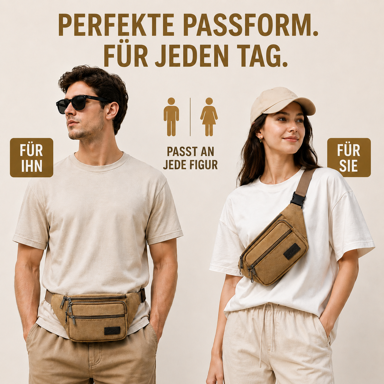 Nordspur | Canvasoro Dicke Canvas-Gürteltasche