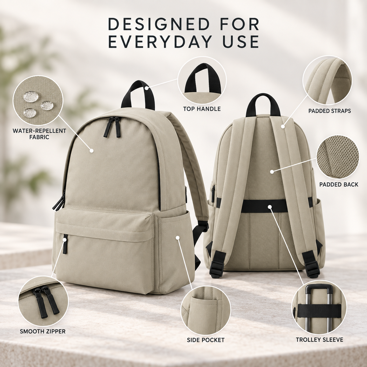 Nordspur | Packwell 18-Zoll Casual Alltags-Rucksack