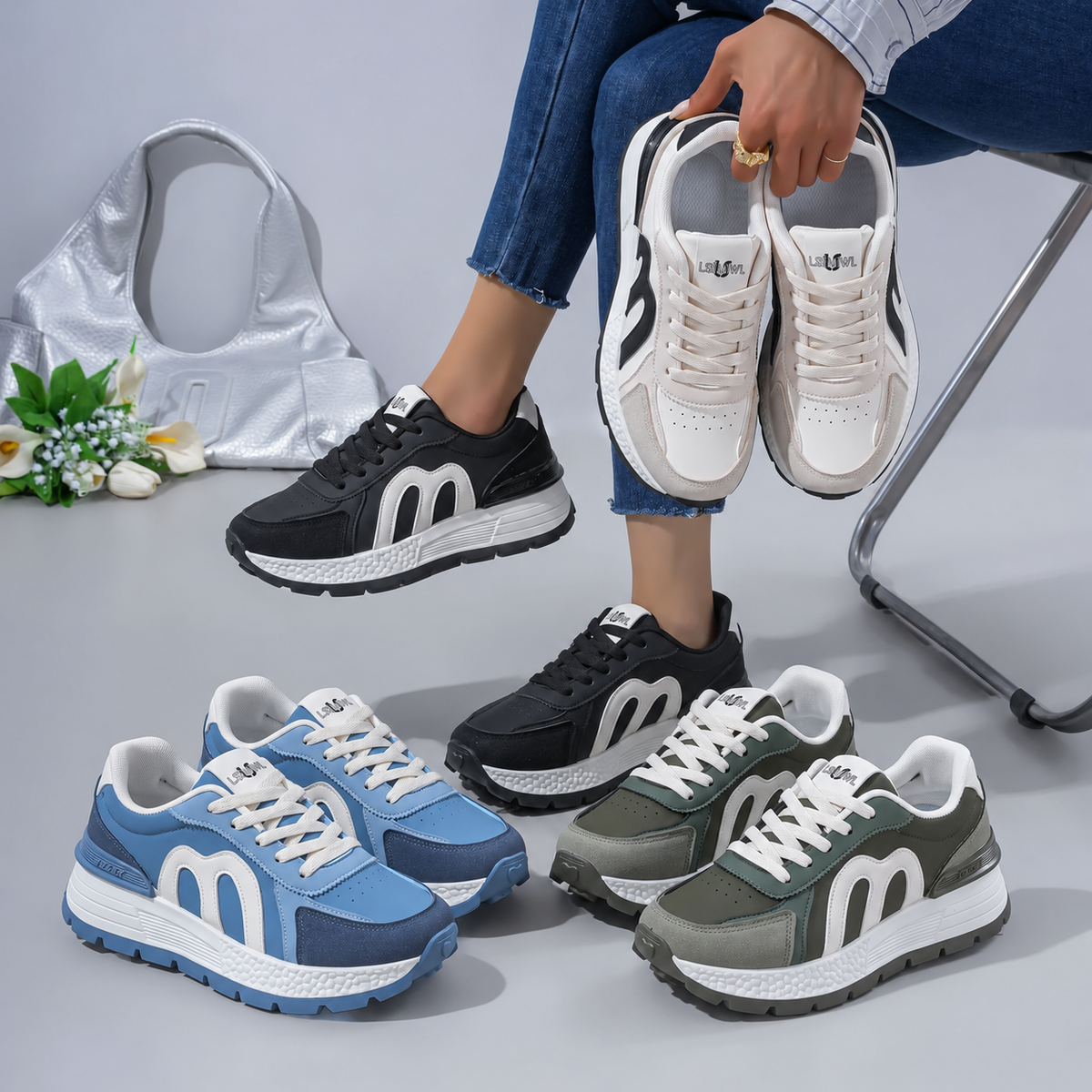 Marie Sneakers Extra breite, dämpfende Sneakers