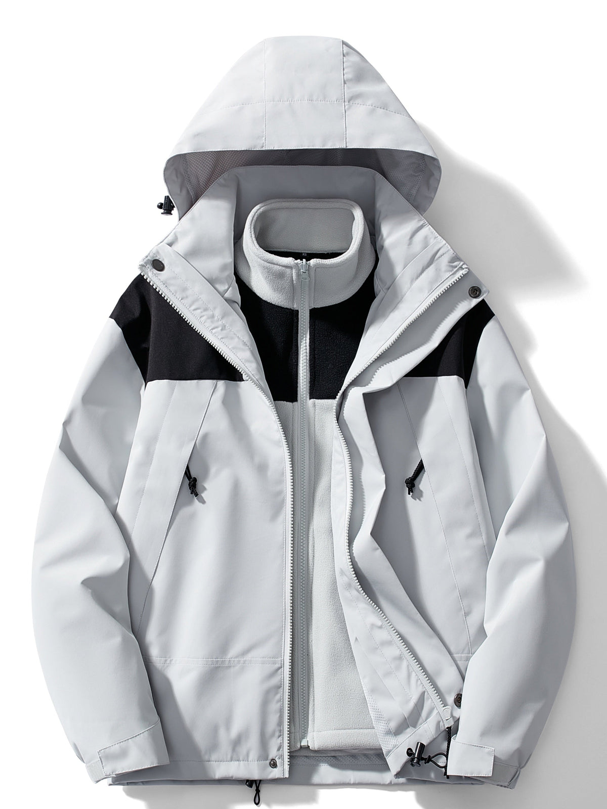 Damen Winterjacke Fleece 3-in-1 mit Kapuze