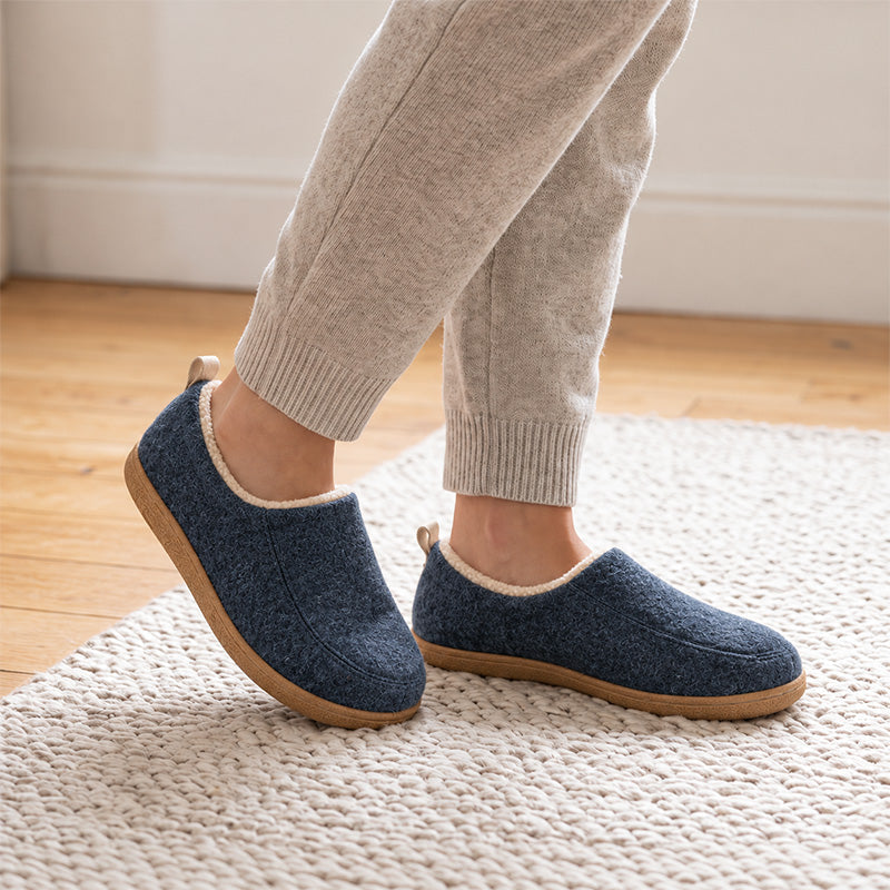 Unisex Orthopädische Hausschuhe mit Fußgewölbestütze und warmer Fleecefütterung