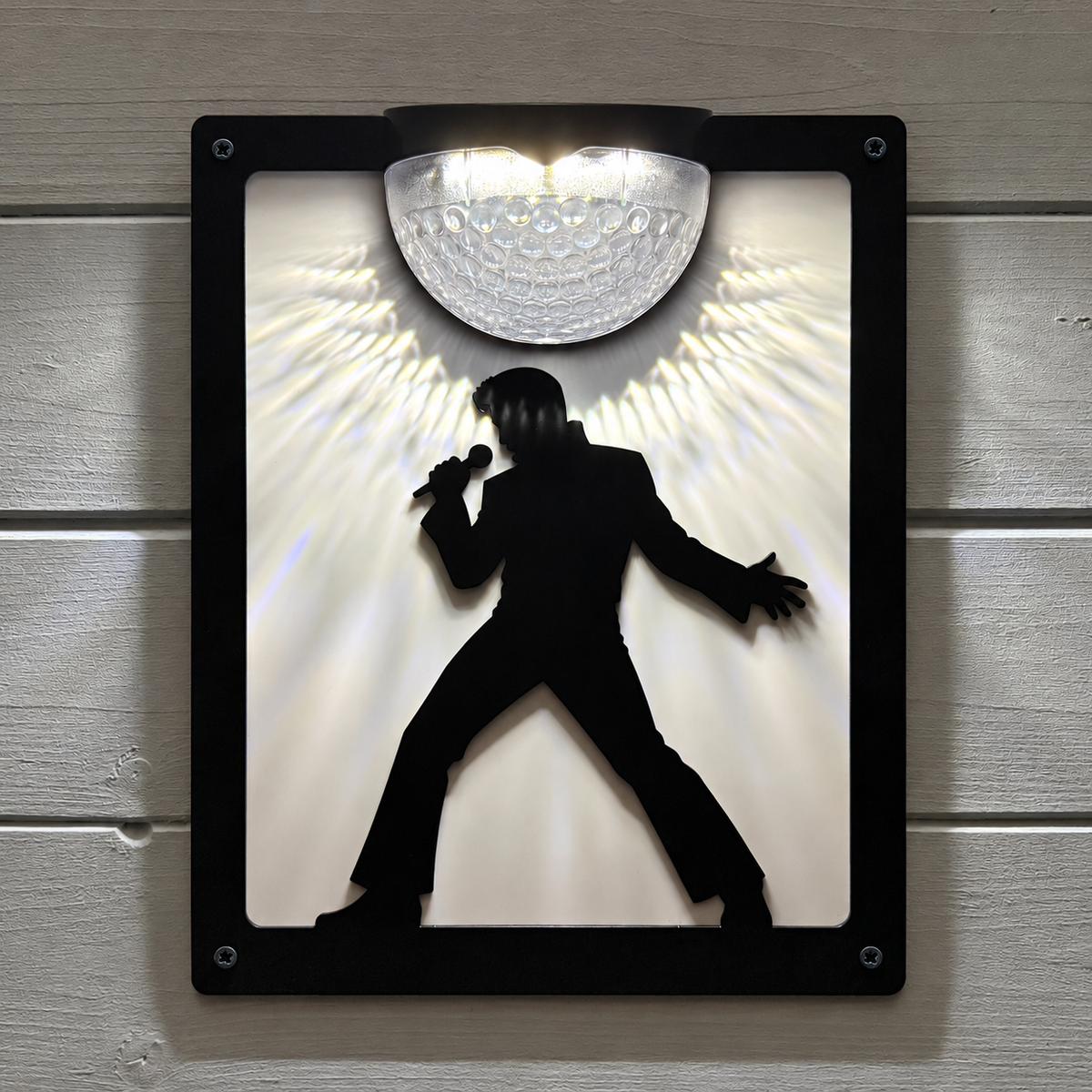 Elvis Solar-Wandplakette mit LED-Beleuchtung