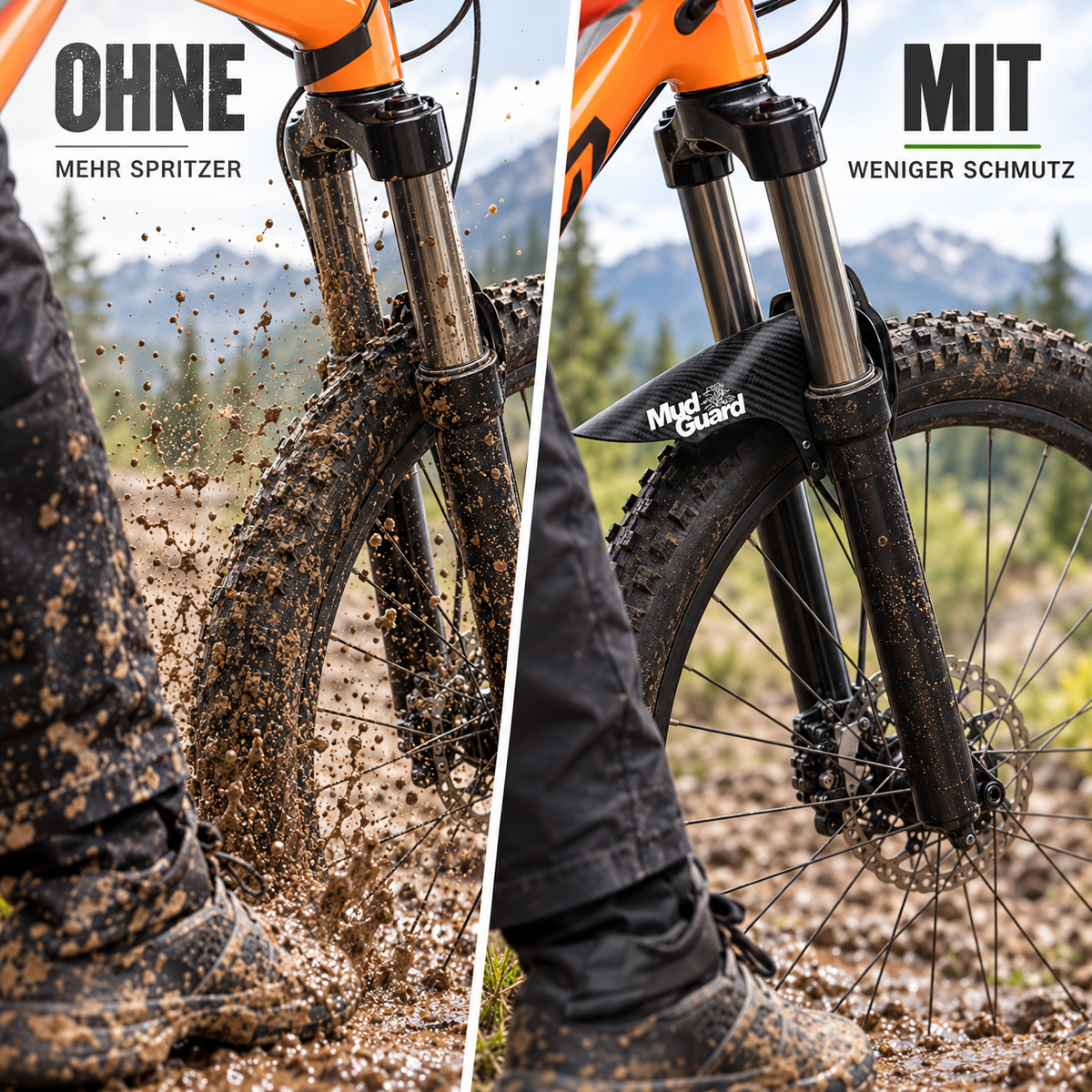 Fahrrad Schutzblech Set MTB – CarbonFlex Duo