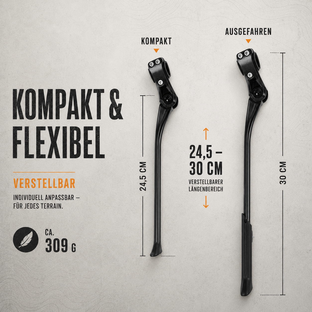 Fahrrad Seitenständer verstellbar – StabilPro 700