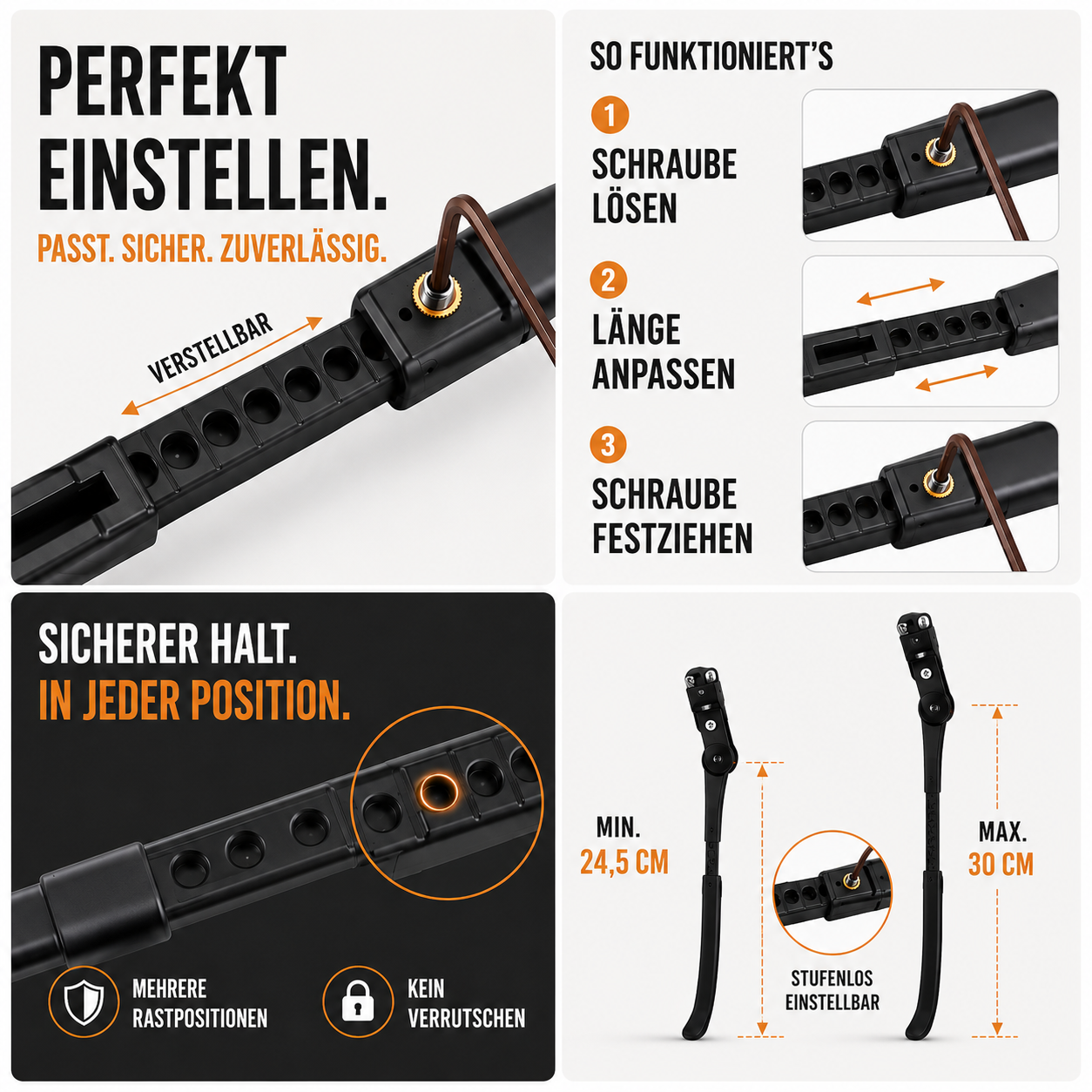 Fahrrad Seitenständer verstellbar – StabilPro 700