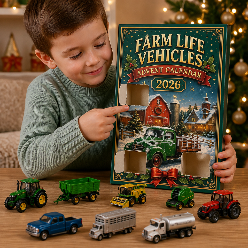 Farnolo | Adventskalender mit 24 Landwirtschaftsfahrzeugen für fantasievolle Spieltage im Dezember