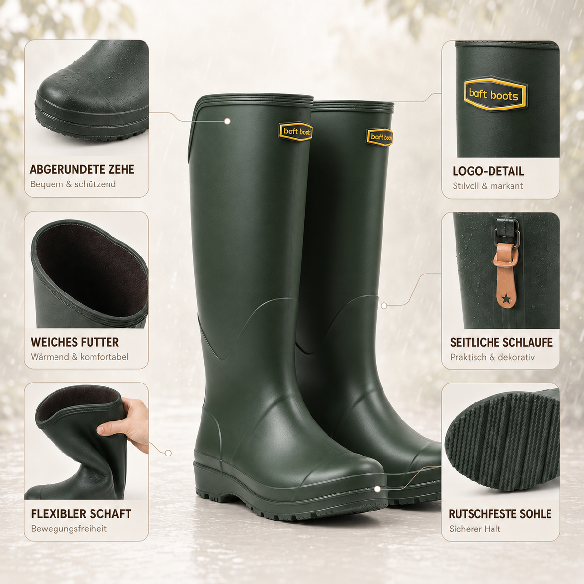 Nordspur | RainVale Hohe Stiefel