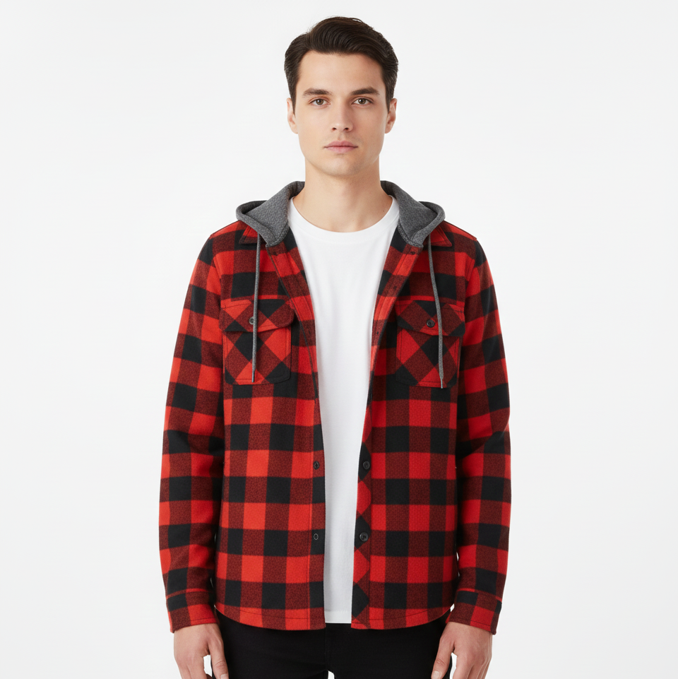 Nordspur | Herren Relaxed Hooded Shirt-Jacke