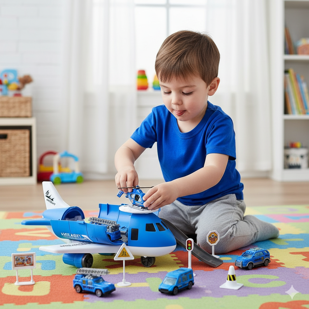 Flugzeug- und Fahrzeug-Spielset