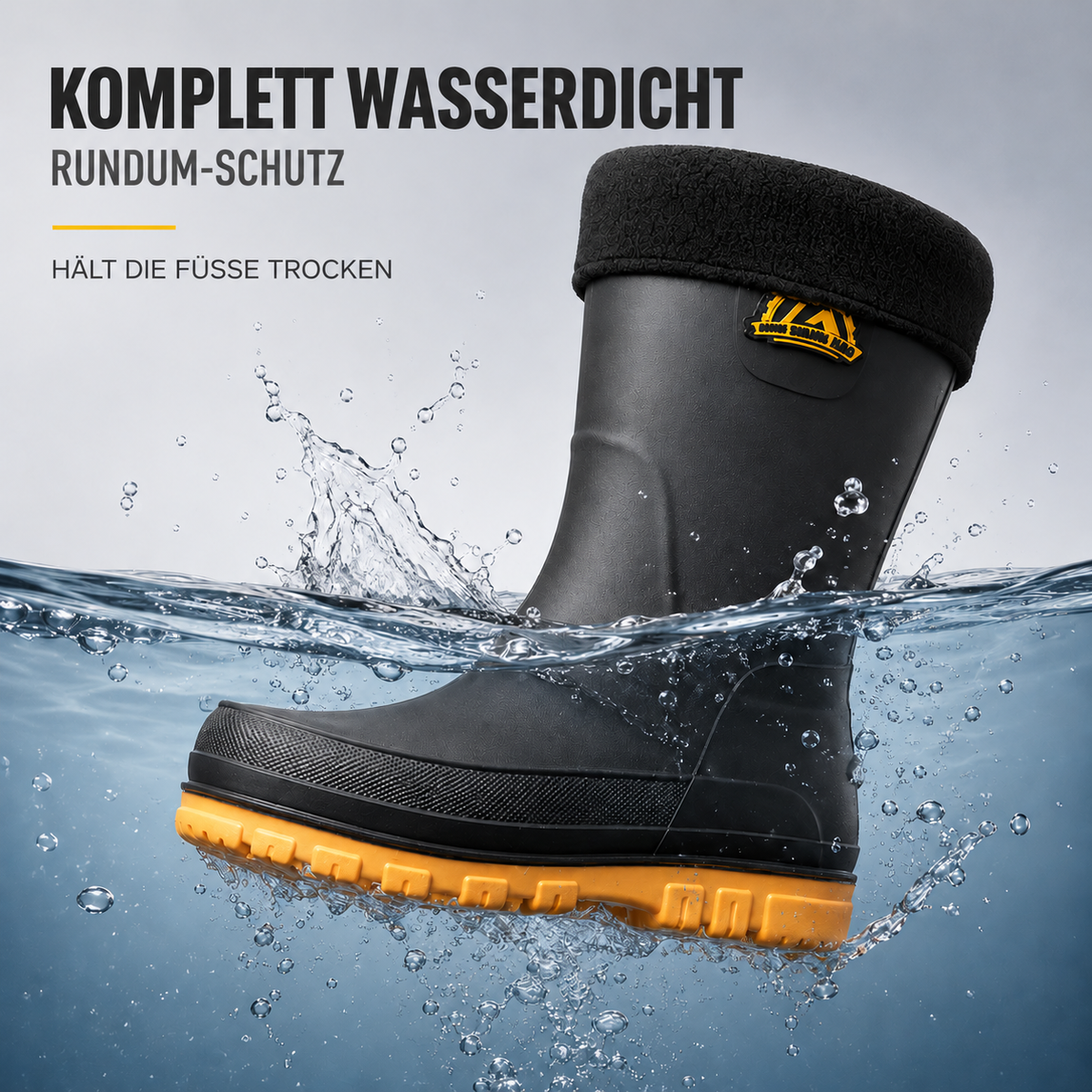 Gummistiefel Herren Größe 47 | Isolierte Regenstiefel