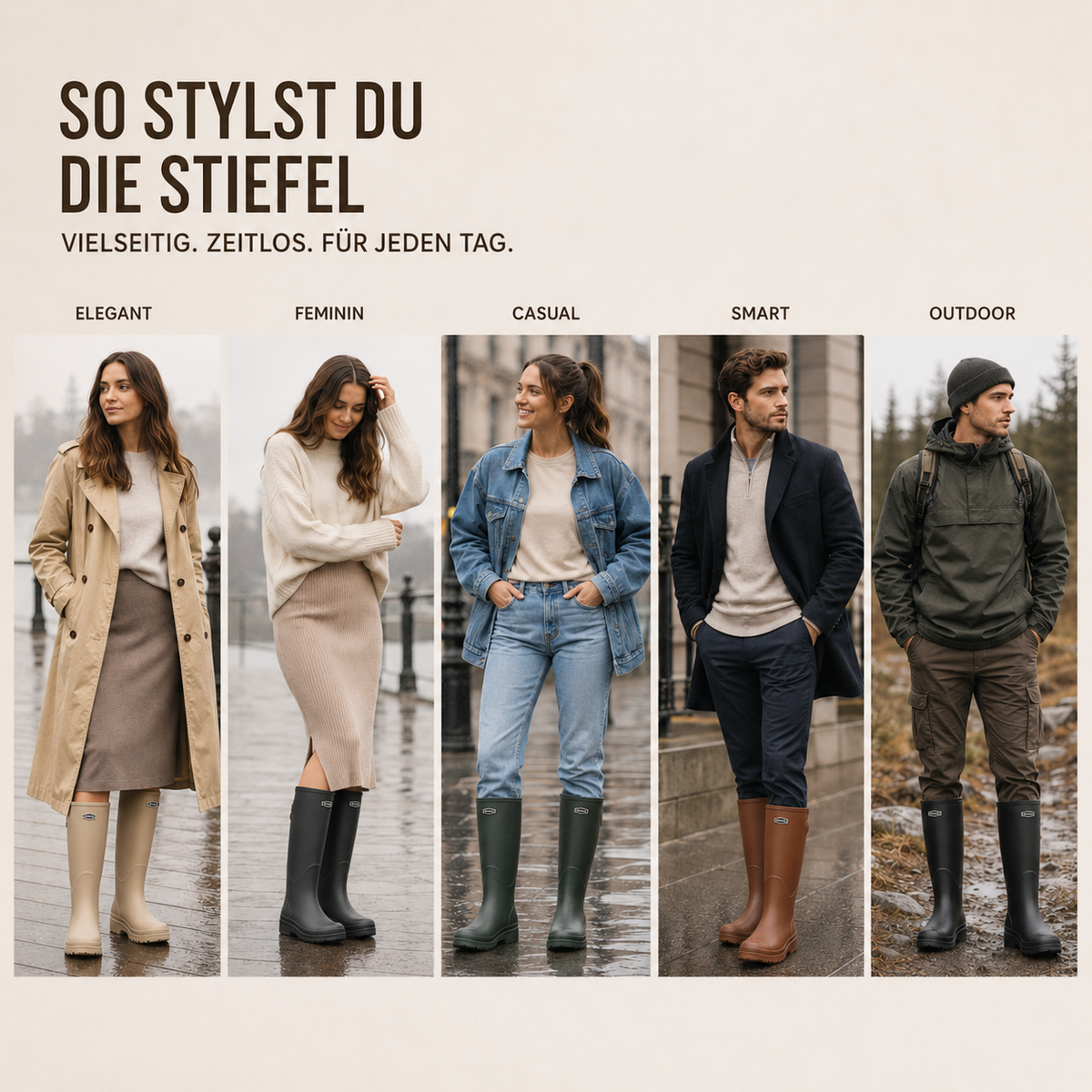 Gummistiefel Herren | RainVale Hohe Outdoor-Stiefel