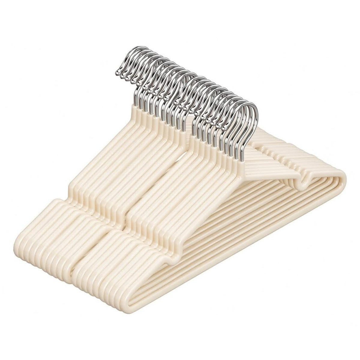 20er-Pack: Rutschfeste beschichtete Metall-Kleiderbügel, platzsparend