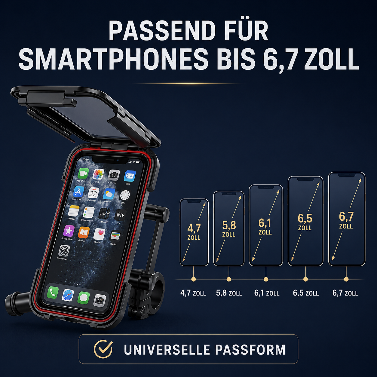 Handyhalterung wasserdicht 360° – FlexiRide Pro