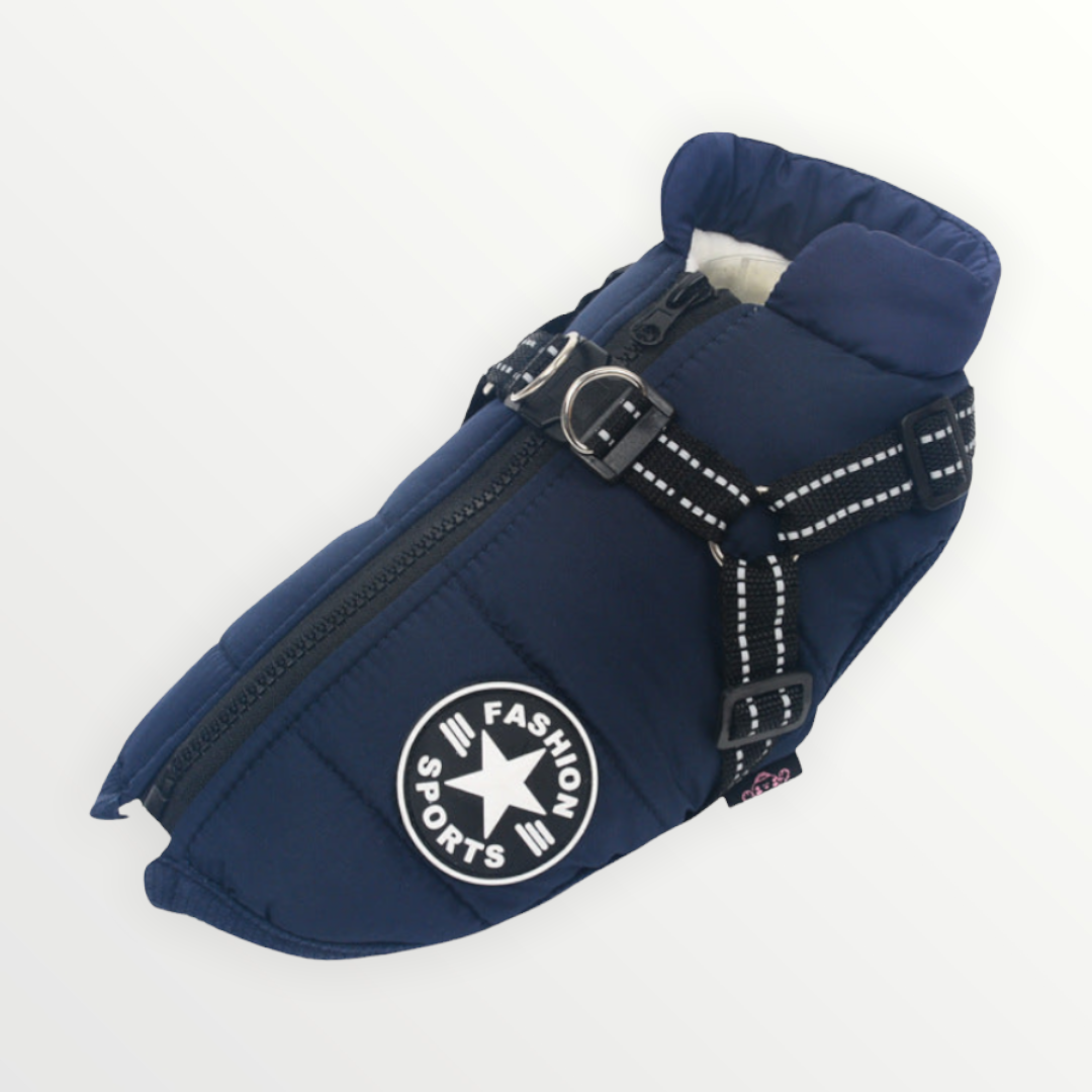 Hundejacke Wind- & Wasserabweisend Integriertes Geschirr