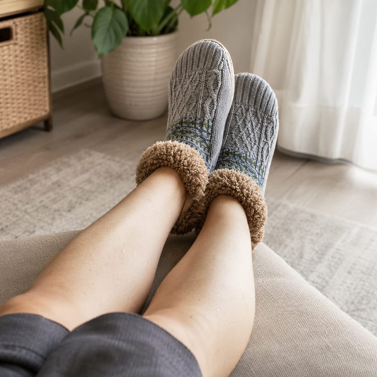 Wintersocken mit Fleecefutter