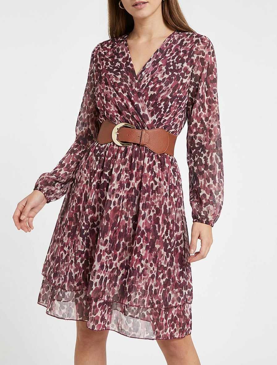 Fließendes Kleid mit transparenten Ärmeln